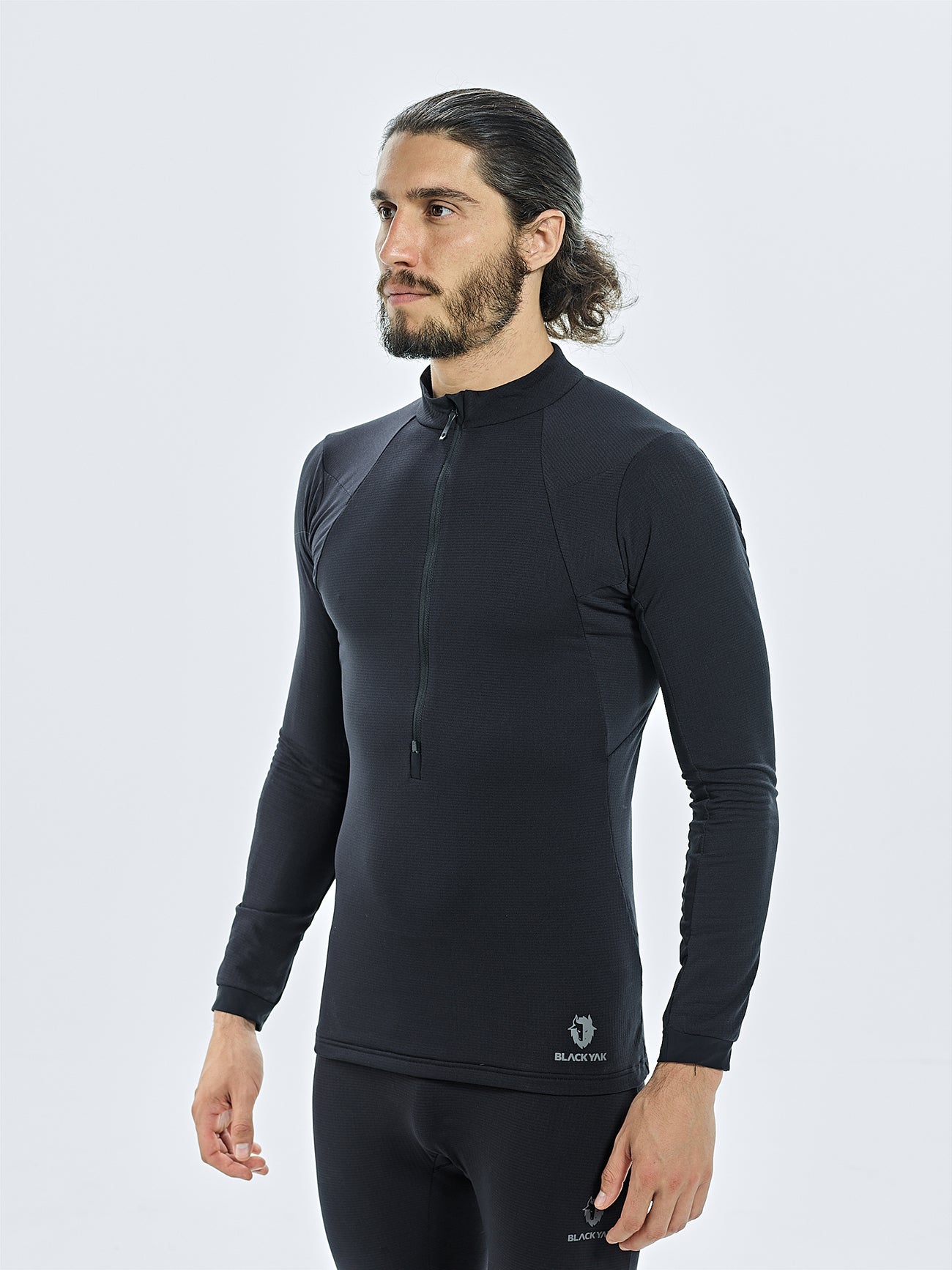 MEN'S CHAMAR FLEECE HALF ZIP BASELAYER LONGSLEEVE – BLACKYAK Shop
