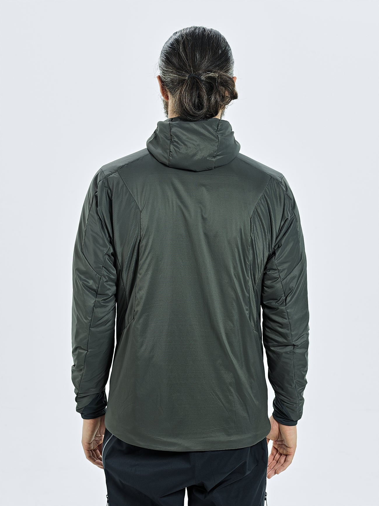 Black yak hooded active down clearance jacket